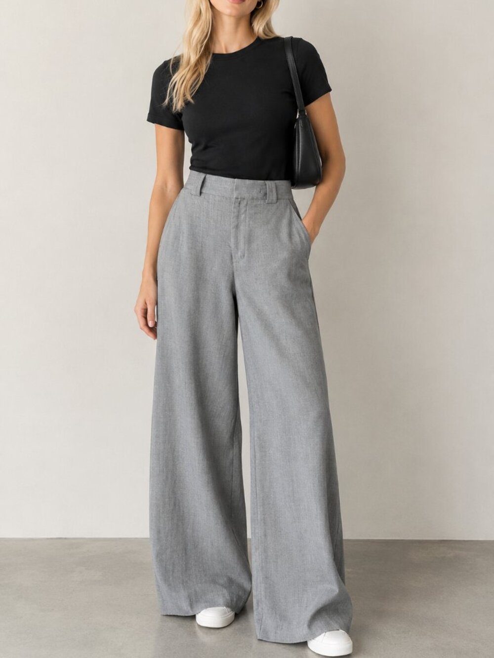 Banana Republic Gray Wide-Leg Wool Pants – Size 4